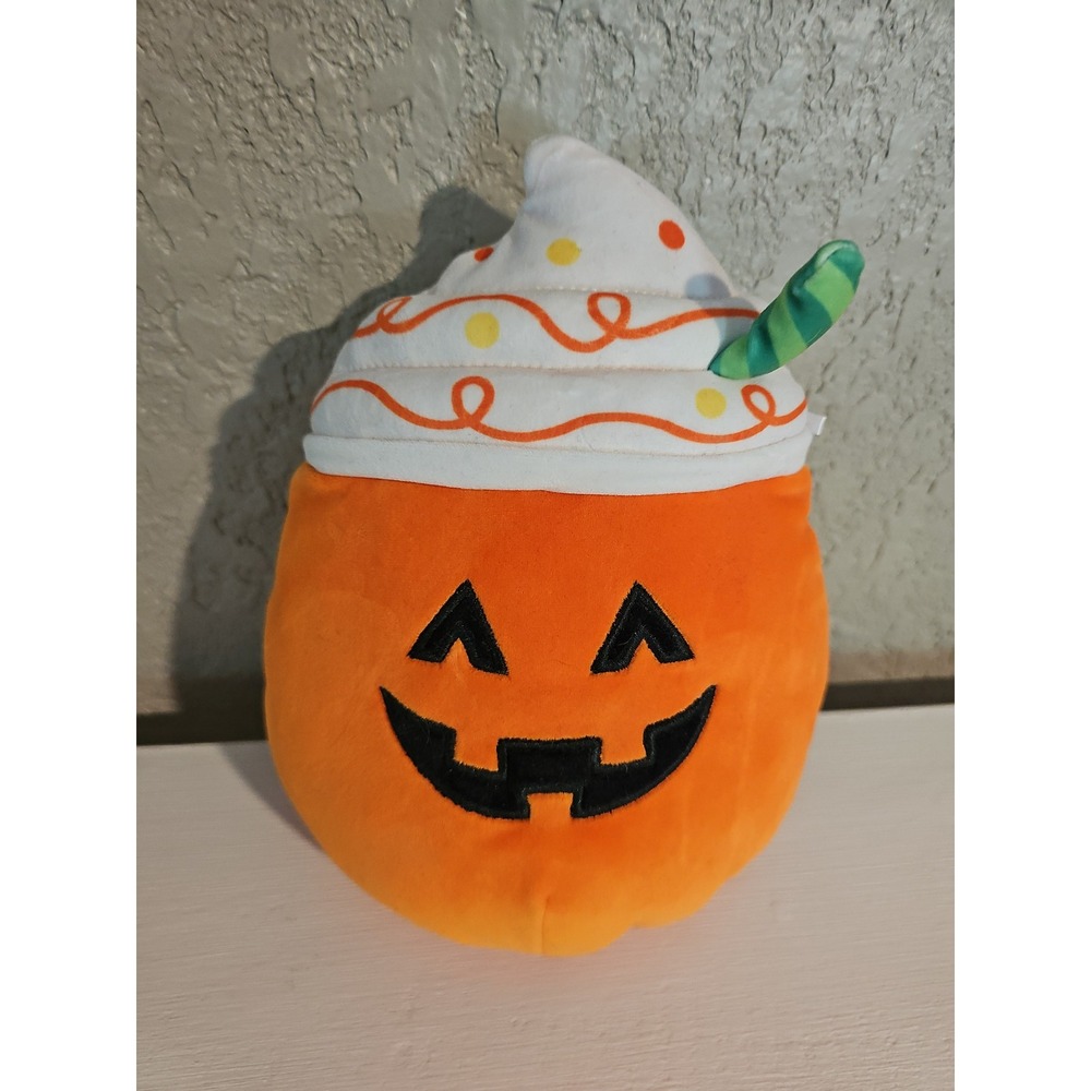 Squishmallows Lester Pumpkin Spice Latte Halloween 2023 8‎ Inch Plush Orange PSL